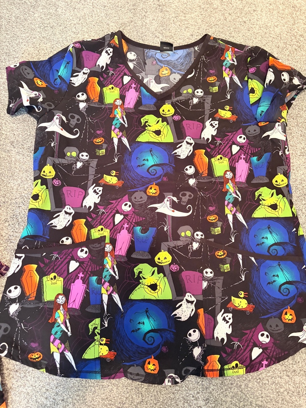 Women’s medium Halloween scrub top